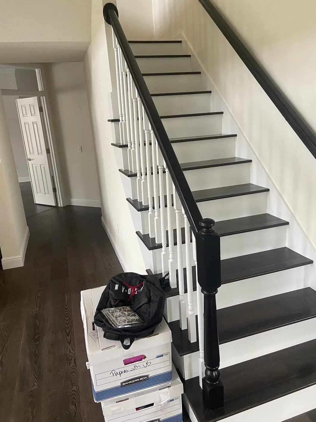 Espresso stair treads