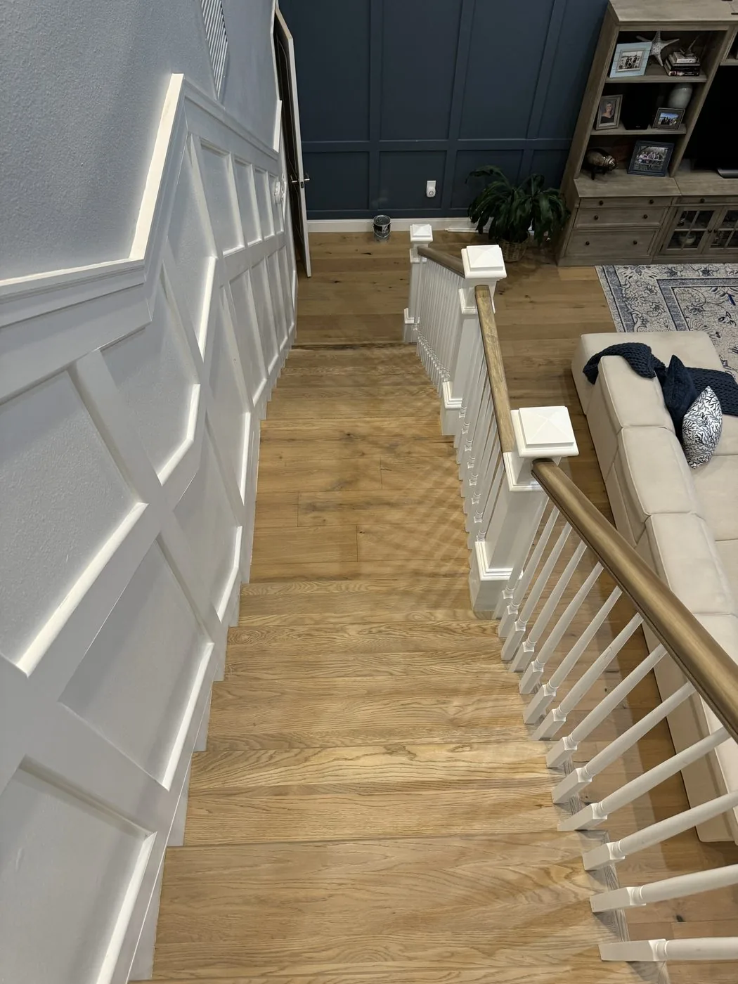 Natural oak stair treads